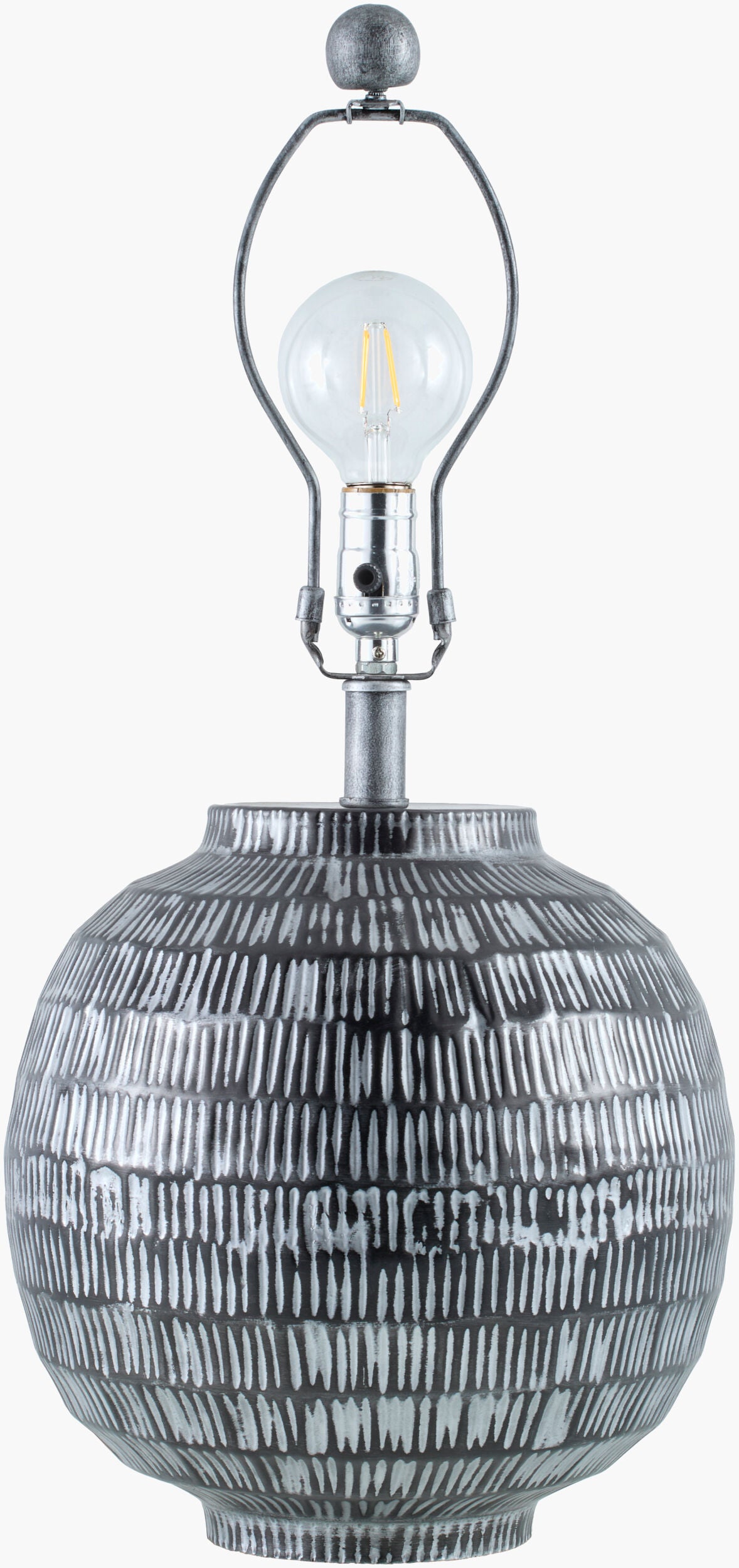Lomo 26" Iron Table Lamp, Antiqued Black
