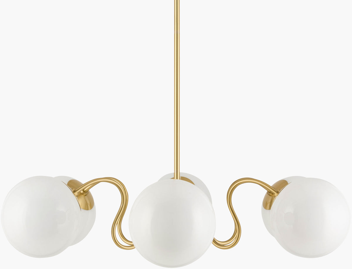 Lunavia Iron Pendant Light, Plated Metallic Brass (LNV-001)
