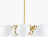 Lunavia Iron Pendant Light, Plated Metallic Brass