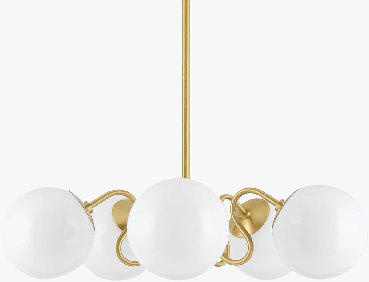 Lunavia Iron Pendant Light, Plated Metallic Brass