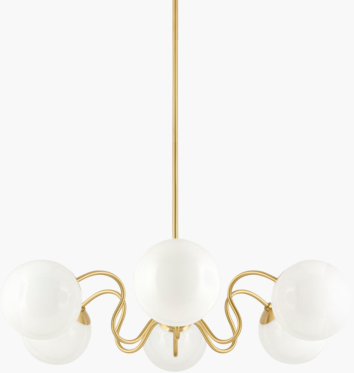 Lunavia Iron Pendant Light, Plated Metallic Brass (LNV-001)