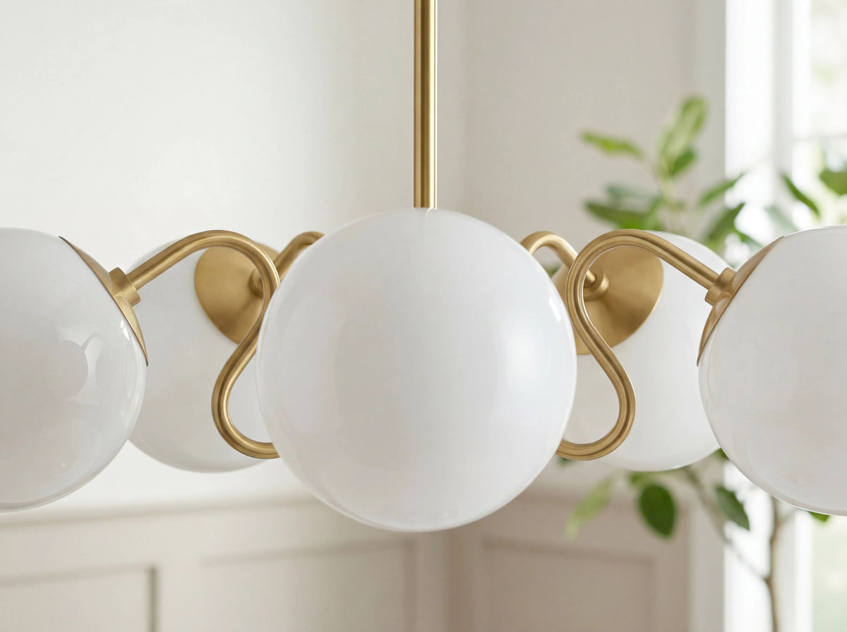 Lunavia Iron Pendant Light, Plated Metallic Brass
