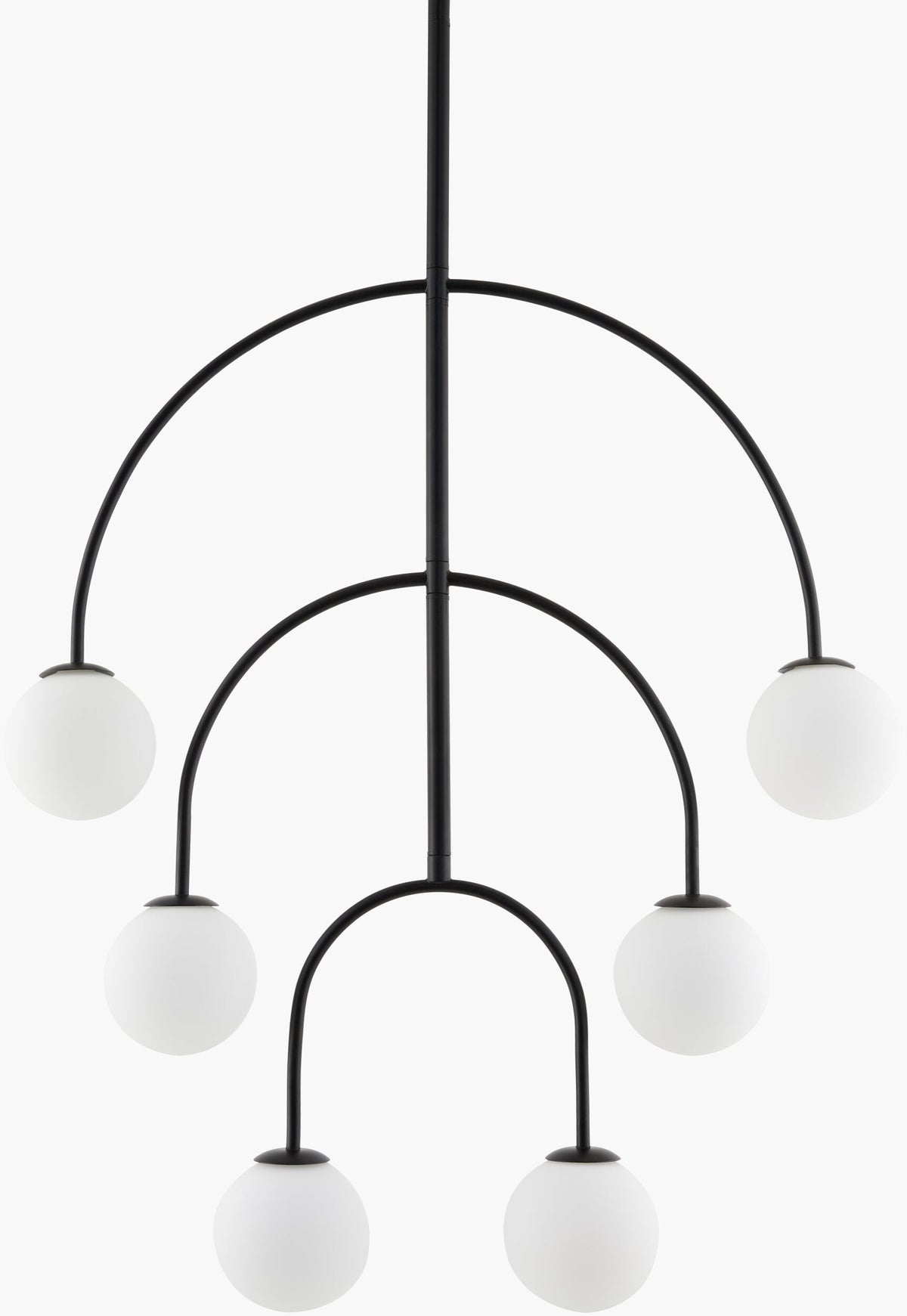 Laon Iron Chandelier, Painted Black
