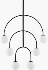 Laon Iron Chandelier, Painted Black