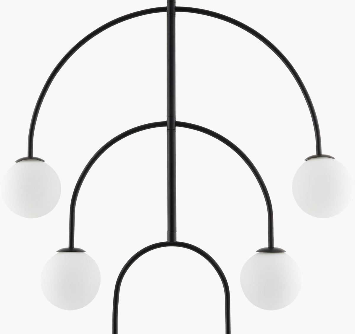 Laon Iron Chandelier, Painted Black