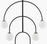 Laon Iron Chandelier, Painted Black