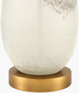 Lorca 29" Glass Table Lamp, Frosted Black, Natural Clear