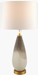 Lorca 29" Glass Table Lamp, Frosted Black, Natural Clear