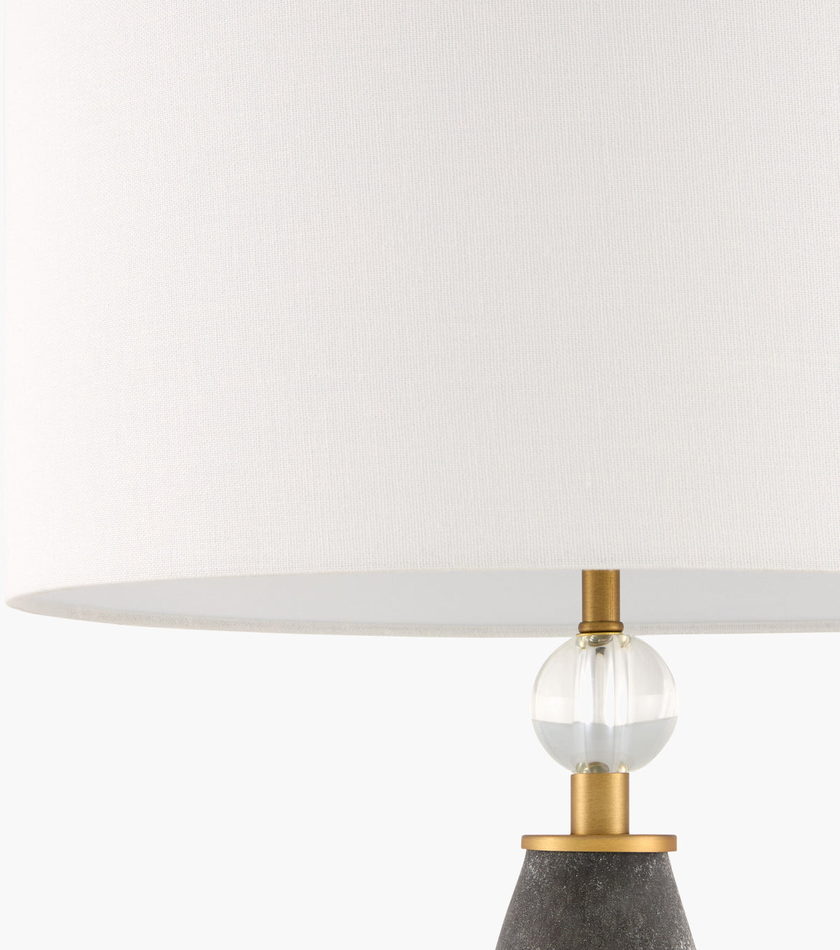 Lorca 29" Glass Table Lamp, Frosted Black, Natural Clear