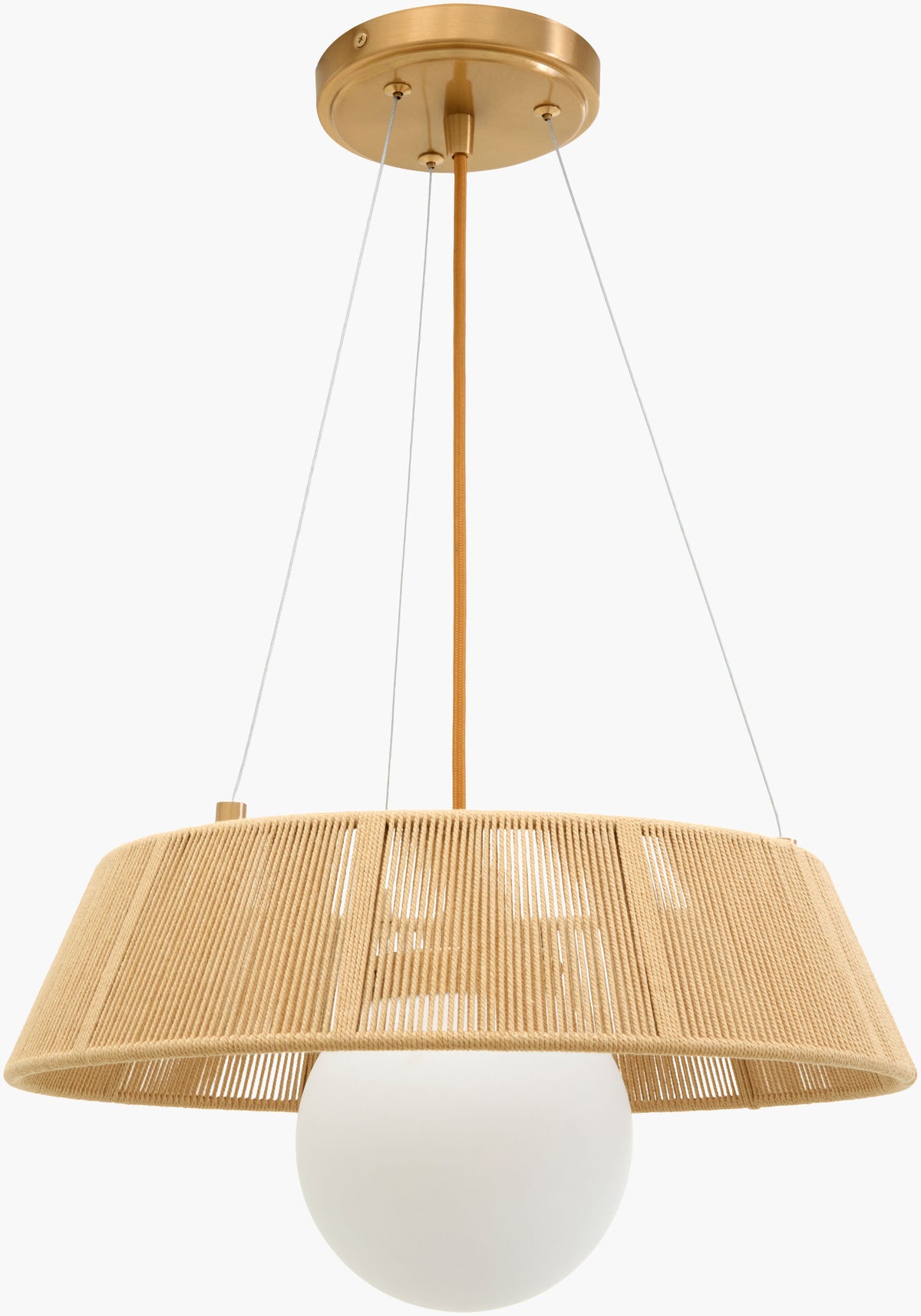 Liradis Iron Pendant Light, Bronze Metallic Copper, Natural Brown