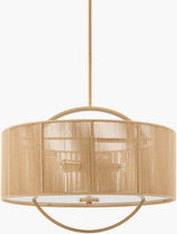 Liradis Iron Chandelier, Bronze Metallic Gold, Natural Brown