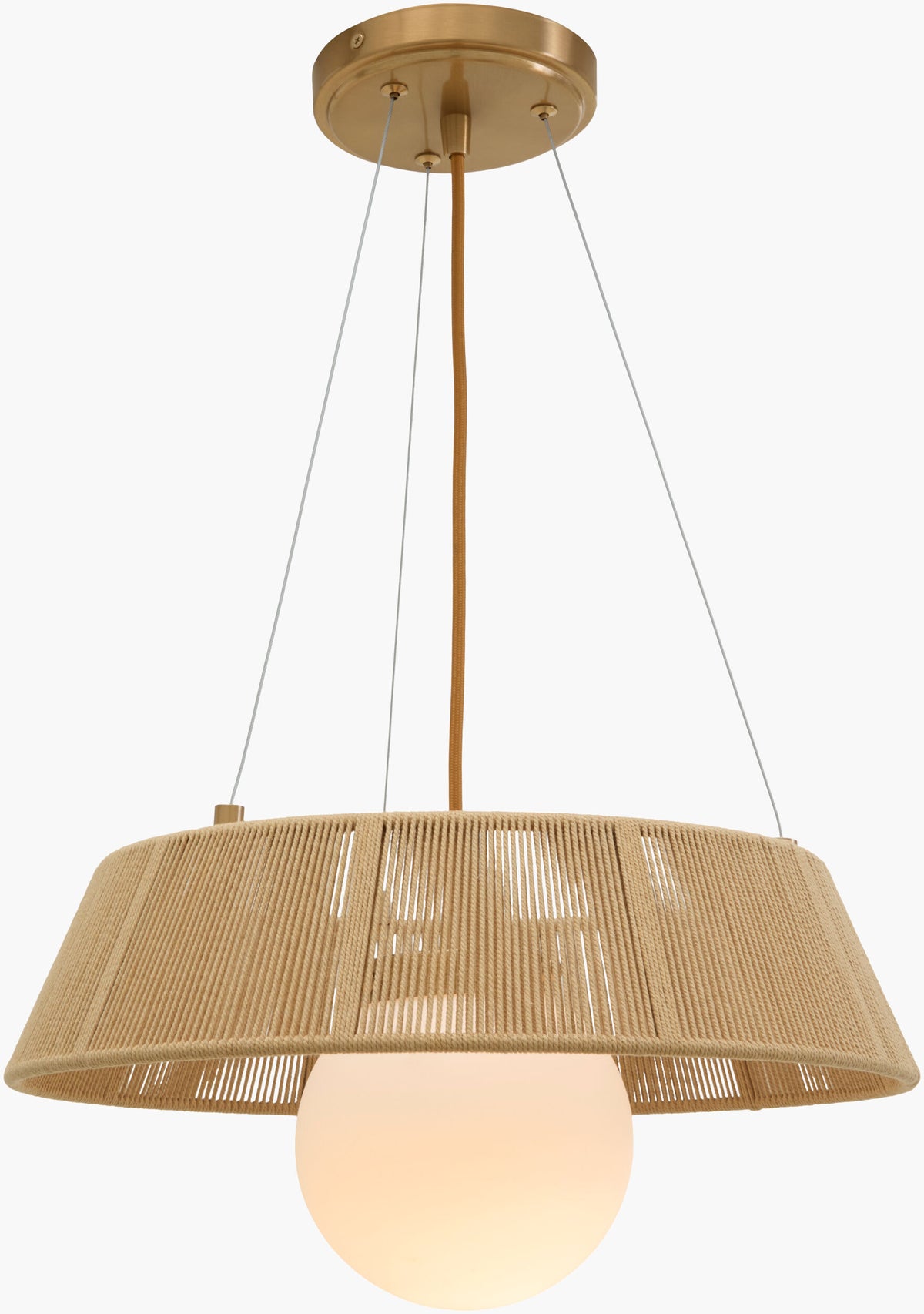 Liradis Iron Pendant Light, Bronze Metallic Copper, Natural Brown