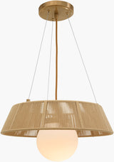 Liradis Iron Pendant Light, Bronze Metallic Copper, Natural Brown