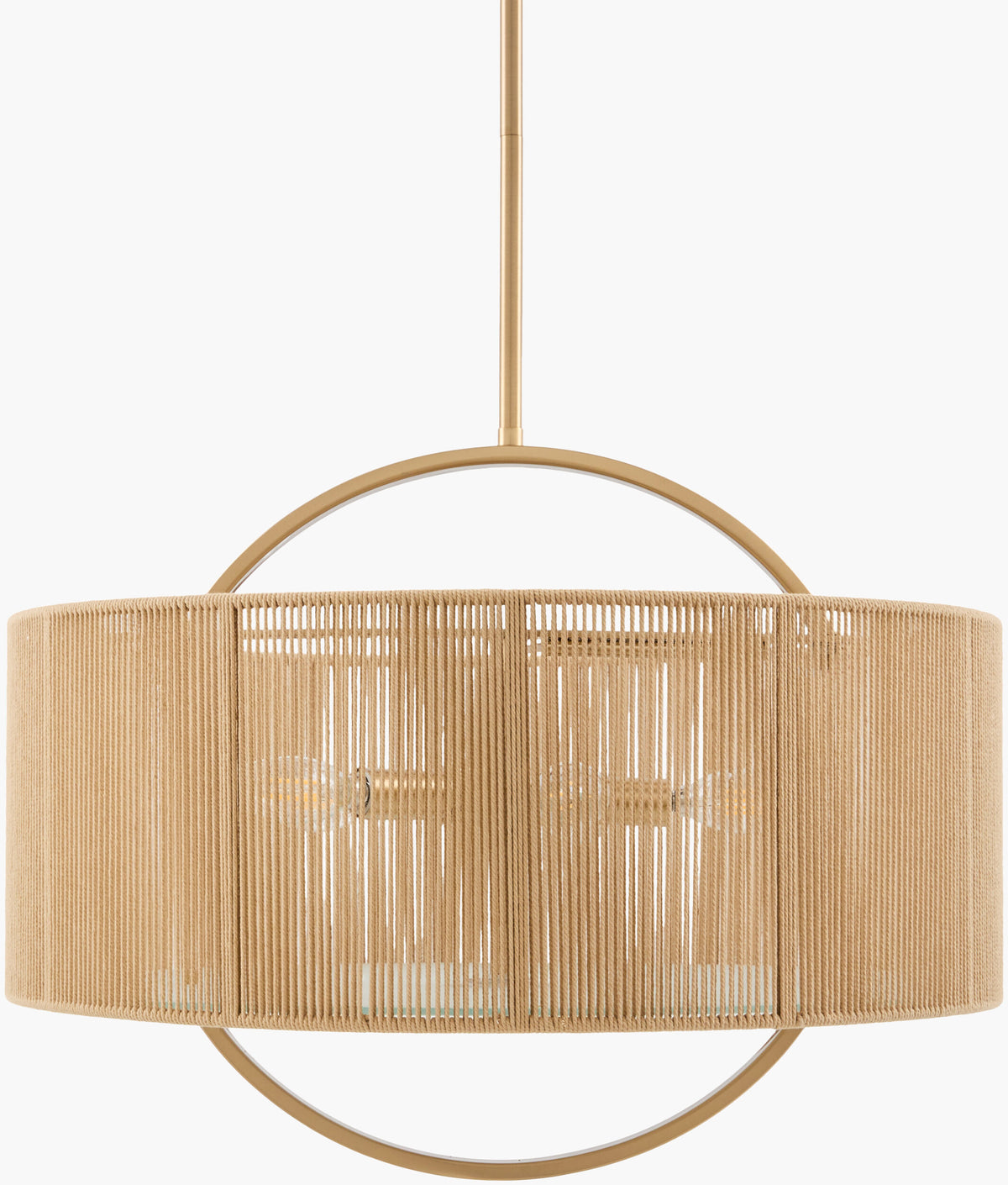 Liradis Iron Chandelier, Bronze Metallic Gold, Natural Brown