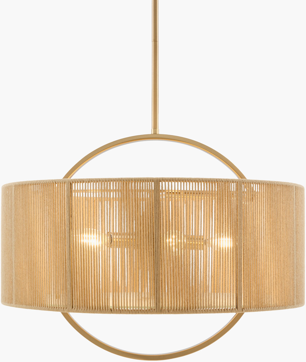 Liradis Iron Chandelier, Bronze Metallic Gold, Natural Brown