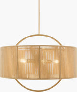 Liradis Iron Chandelier, Bronze Metallic Gold, Natural Brown