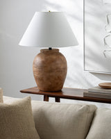 Lirael 27" Ceramic Table Lamp, Glazed Brick