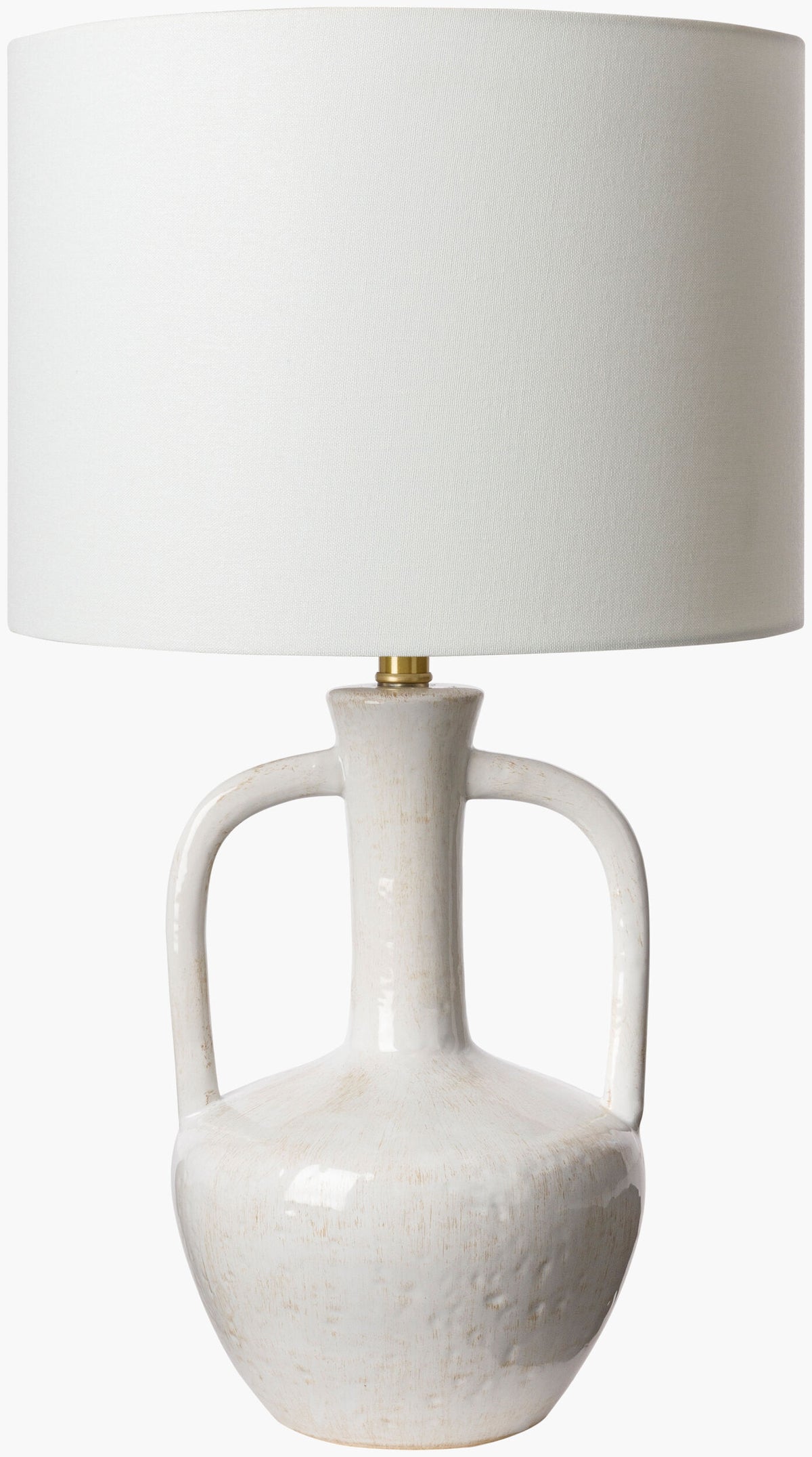 Lorraine 27" Ceramic Table Lamp, Glazed White