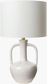 Lorraine 27" Ceramic Table Lamp, Glazed White