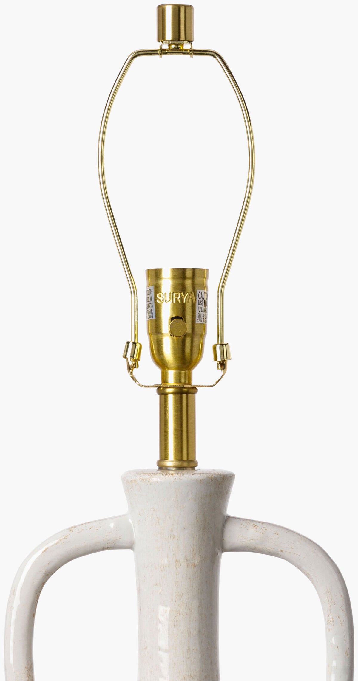 Lorraine 27" Ceramic Table Lamp, Glazed White