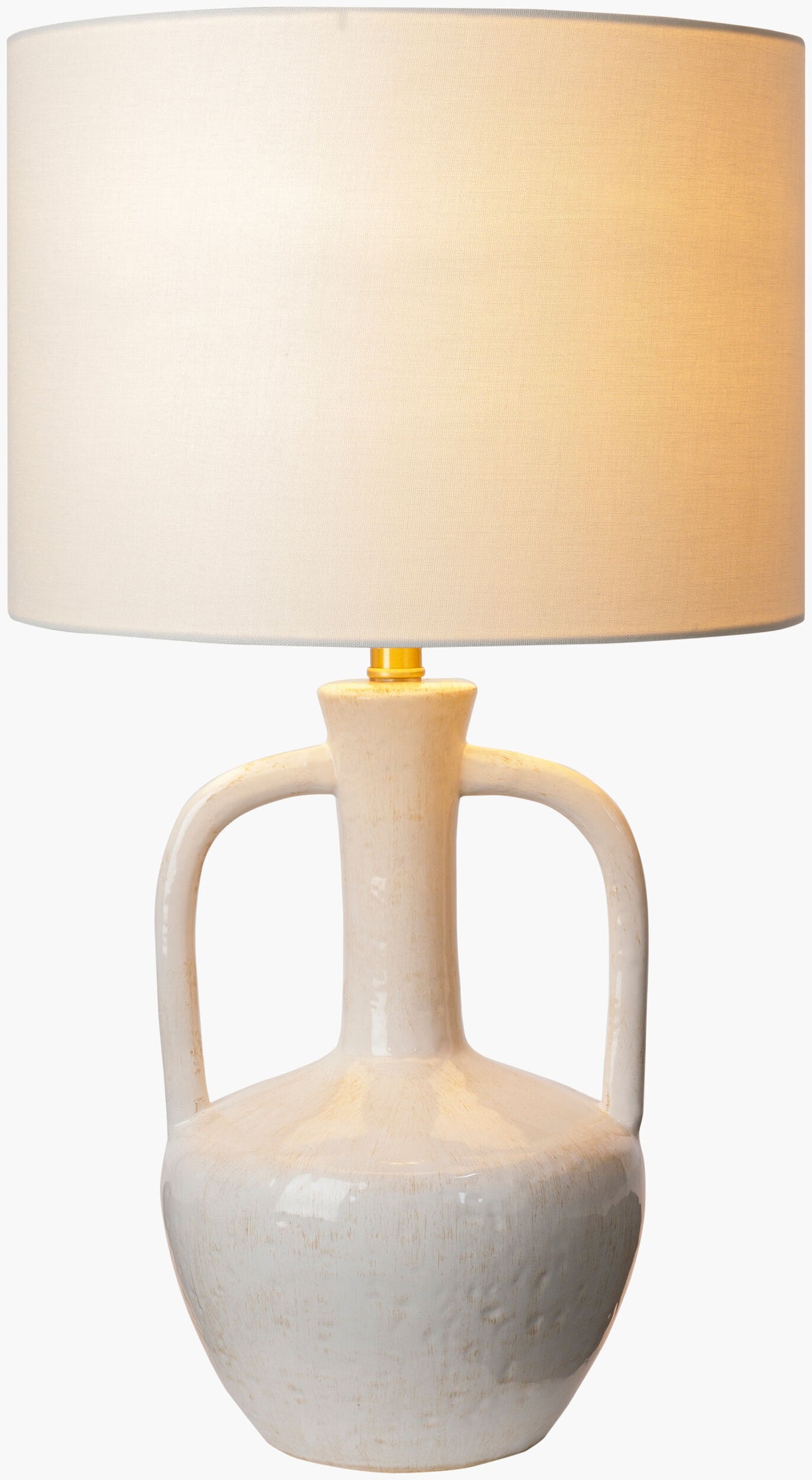 Lorraine 27" Ceramic Table Lamp, Glazed White