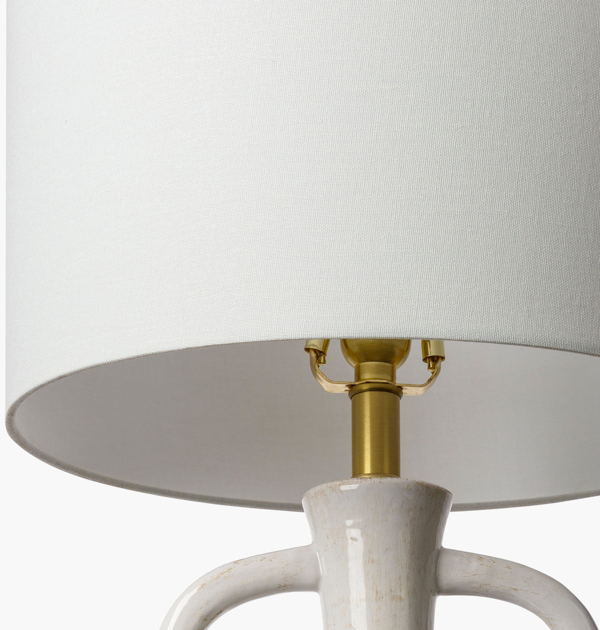 Lorraine 27" Ceramic Table Lamp, Glazed White