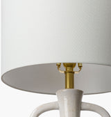 Lorraine 27" Ceramic Table Lamp, Glazed White