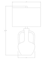 Lorraine 27" Ceramic Table Lamp, Glazed White