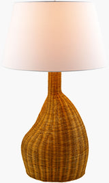 Lesi 30" Rattan Table Lamp, Natural Brown