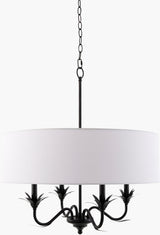 Lustre Iron Chandelier, Powder Coated Black (LSTR-013)
