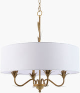 Lustre Iron Chandelier, Powder Coated Gold (LSTR-014)