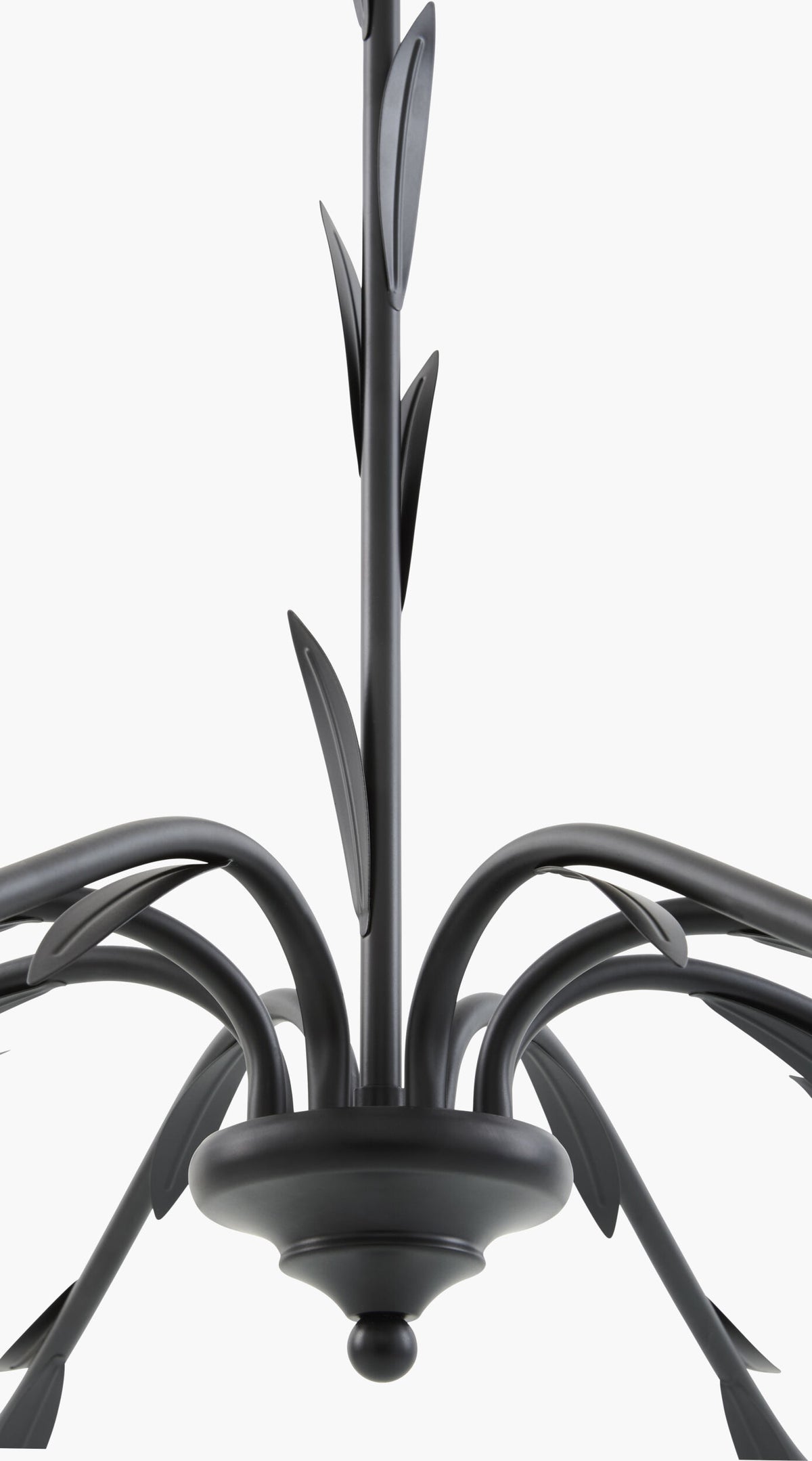 Lustre Iron Chandelier, Powder Coated Black (LSTR-007)