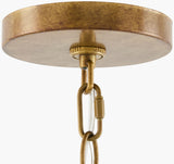 Lustre Iron Chandelier, Powder Coated Gold (LSTR-008)