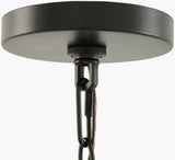 Lustre Iron Chandelier, Powder Coated Black (LSTR-009)