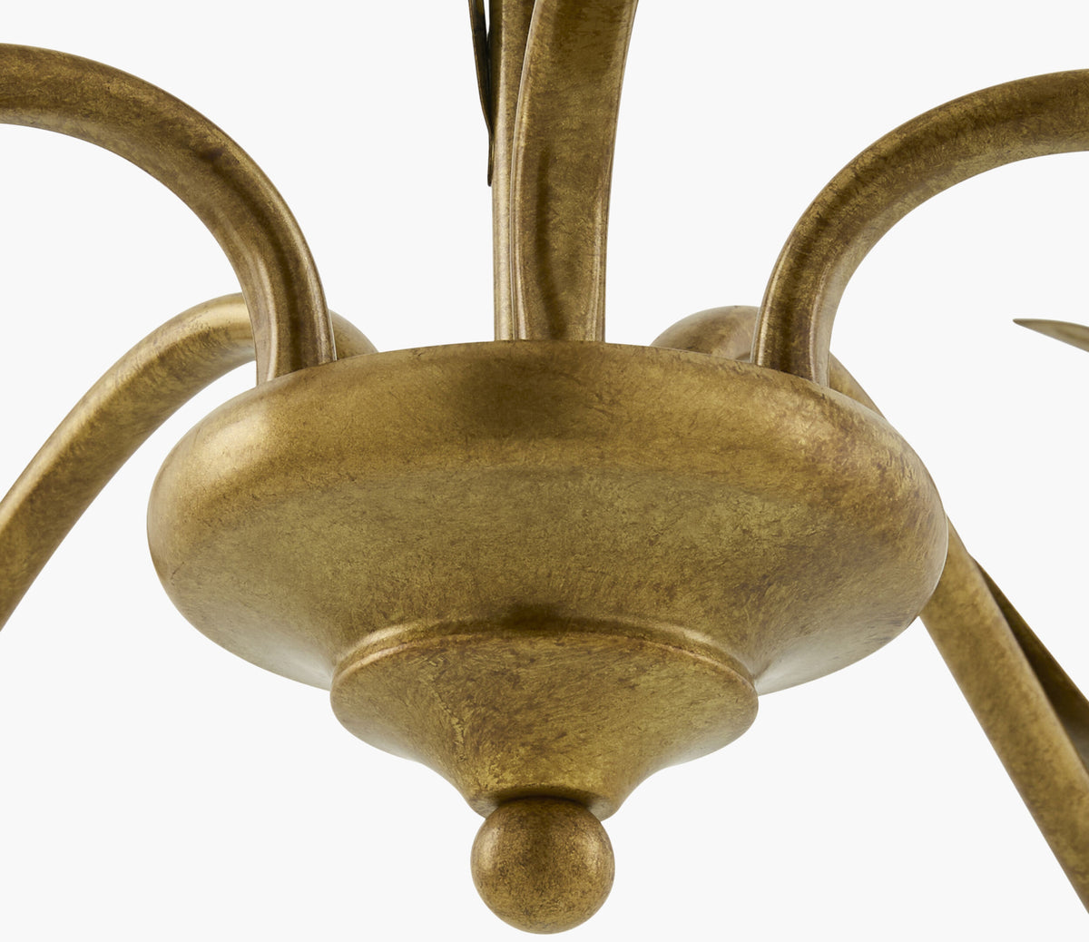 Lustre Iron Chandelier, Powder Coated Gold (LSTR-012)