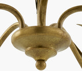 Lustre Iron Chandelier, Powder Coated Gold (LSTR-012)