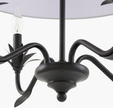Lustre Iron Chandelier, Powder Coated Black (LSTR-013)