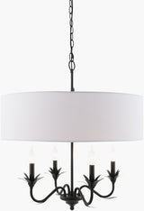 Lustre Iron Chandelier, Powder Coated Black (LSTR-013)