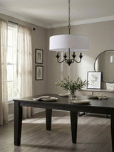 Lustre Iron Chandelier, Powder Coated Black (LSTR-013)