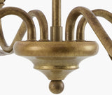 Lustre Iron Chandelier, Powder Coated Gold (LSTR-014)