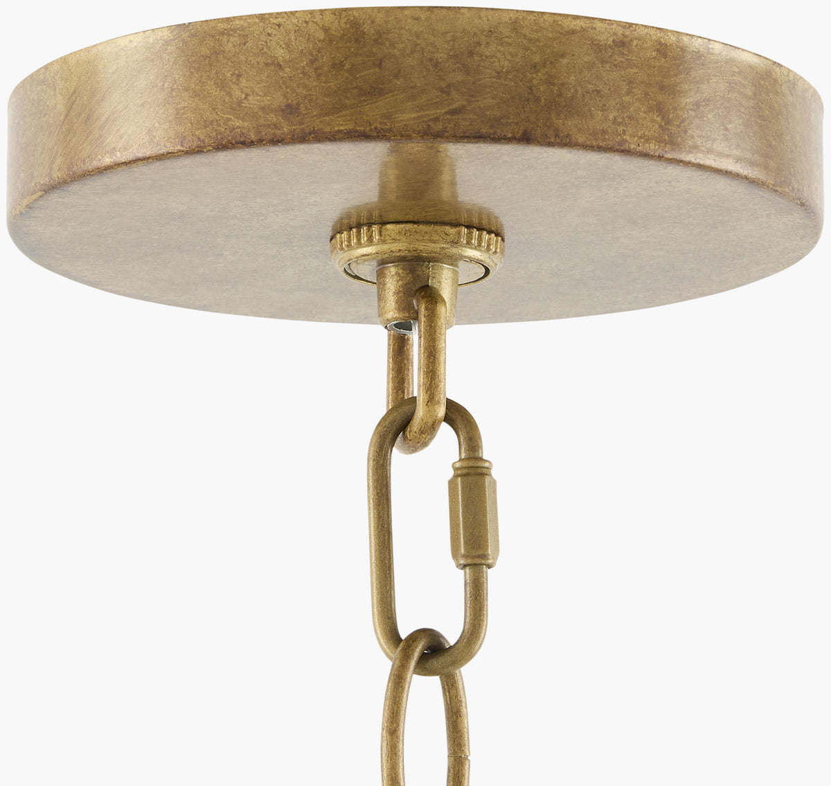 Lustre Iron Chandelier, Powder Coated Gold (LSTR-014)