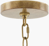 Lustre Iron Chandelier, Powder Coated Gold (LSTR-014)