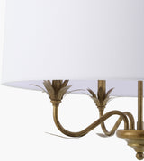 Lustre Iron Chandelier, Powder Coated Gold (LSTR-014)