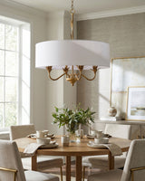 Lustre Iron Chandelier, Powder Coated Gold (LSTR-014)