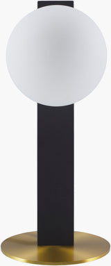 Lubango 16" Iron Table Lamp, Hand Painted Black