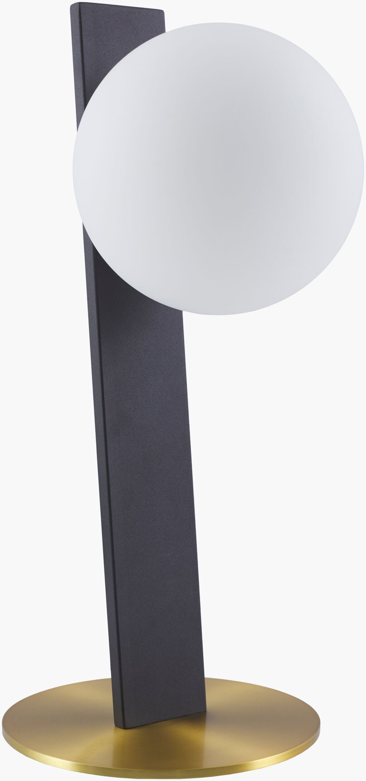 Lubango 16" Iron Table Lamp, Hand Painted Black