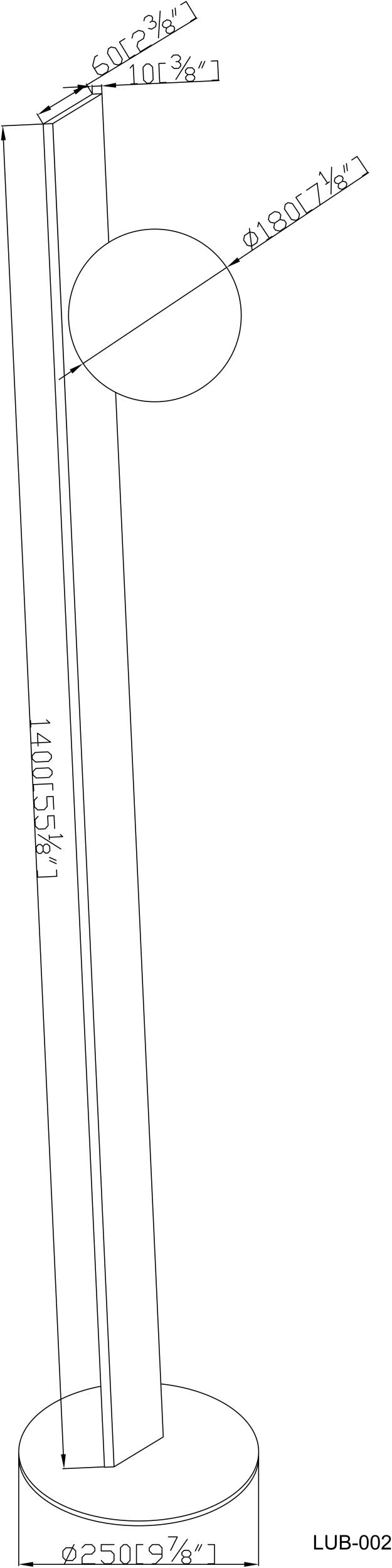Lubango 55" Iron Floor Lamp, Hand Painted Black
