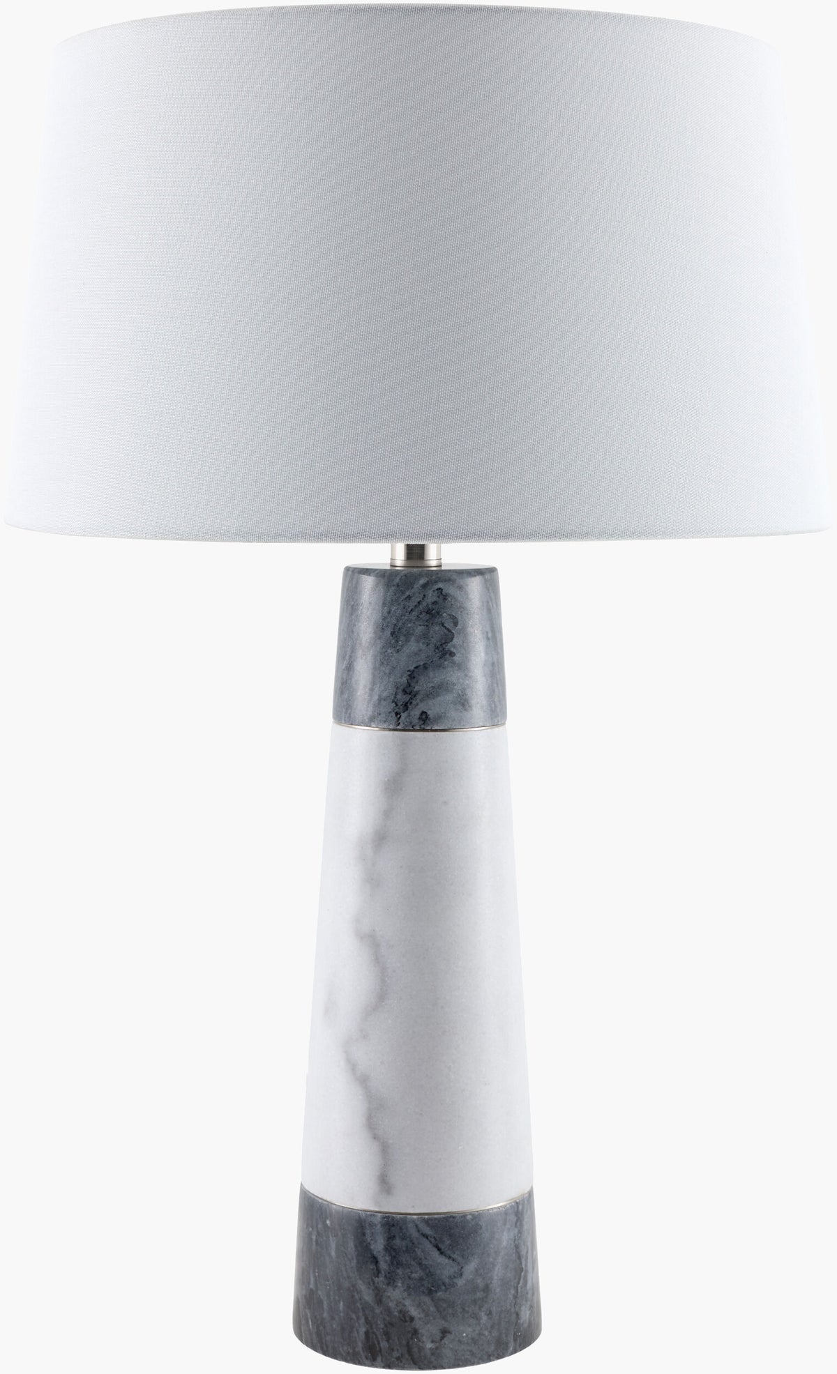 Lumion 26" Marble Table Lamp, Natural Gray, Natural White