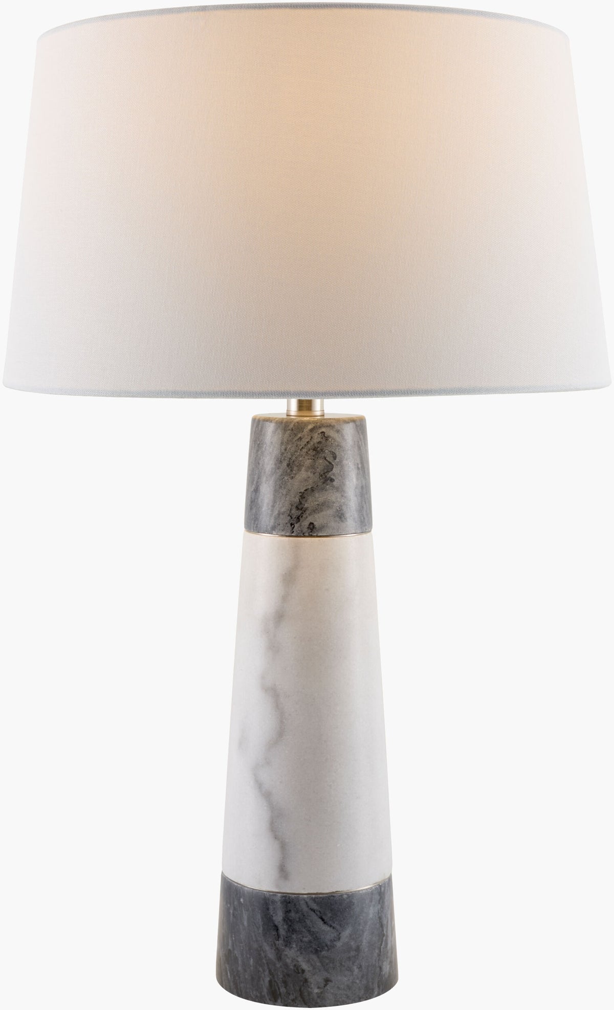 Lumion 26" Marble Table Lamp, Natural Gray, Natural White
