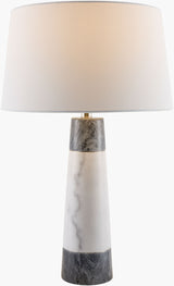 Lumion 26" Marble Table Lamp, Natural Gray, Natural White